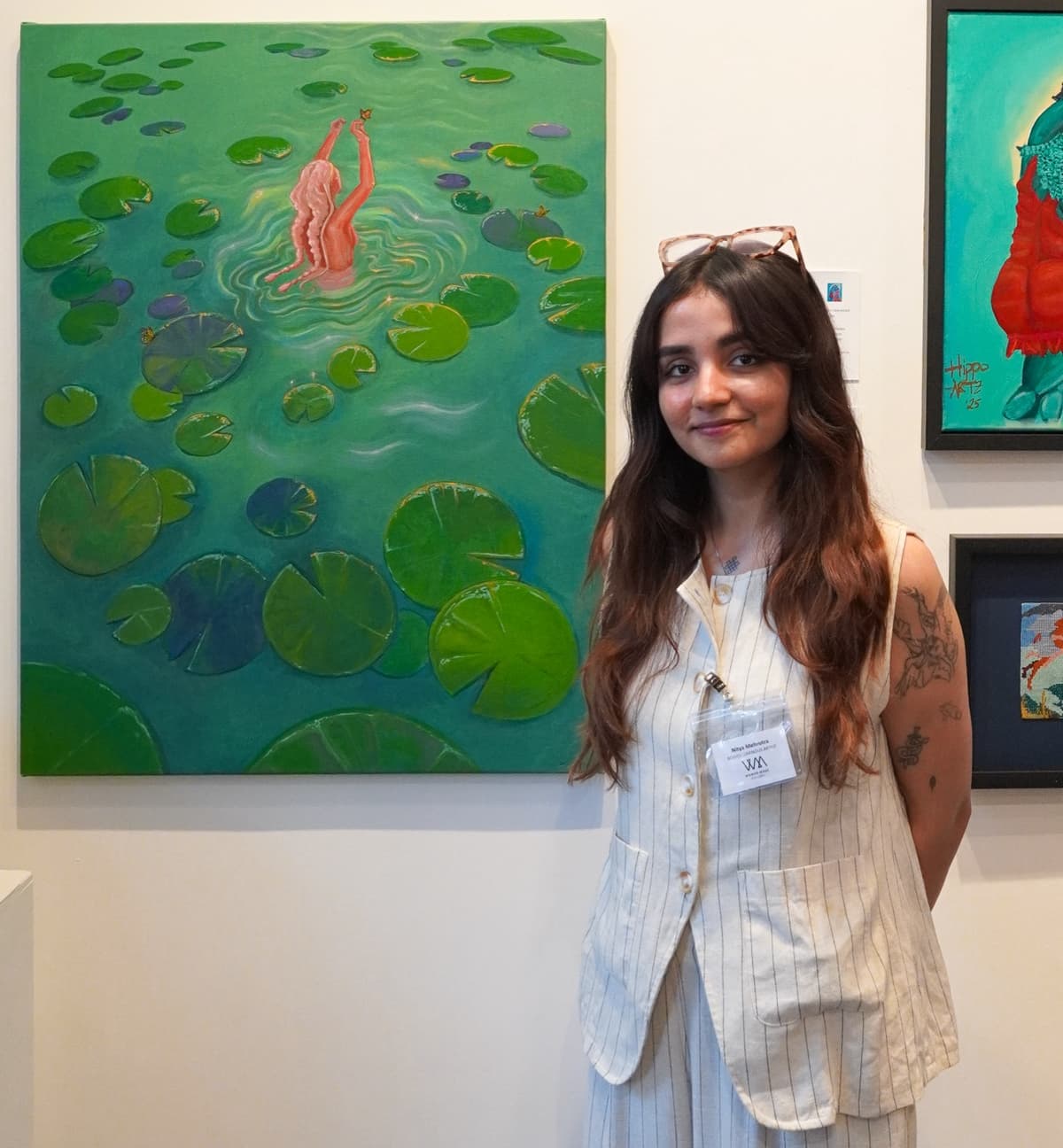 Artwork by Nitya Mehrotra exhibited at Woman Made Gallery, Dezi Art Prize founder